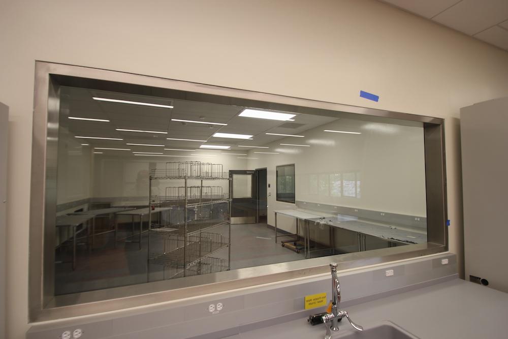 韦德买球网站新生命科学中心的一个干净的窗口